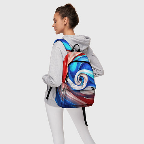 Рюкзак Волны в цвете флага РФ / 3D-принт – фото 6