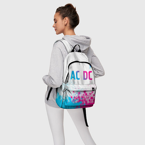 Рюкзак AC DC neon gradient style: символ сверху / 3D-принт – фото 6