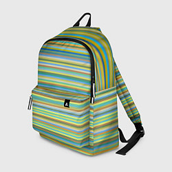 Рюкзак Горизонтальные разноцветные полосы, цвет: 3D-принт