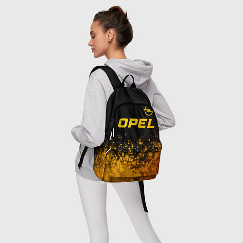 Рюкзак Opel - gold gradient: символ сверху / 3D-принт – фото 6