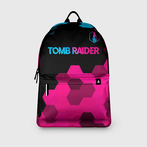 Рюкзак Tomb Raider - neon gradient: символ сверху / 3D-принт – фото 3