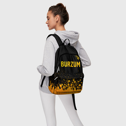 Рюкзак Burzum - gold gradient: символ сверху / 3D-принт – фото 6
