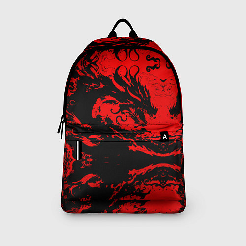 Рюкзак Черный дракон на красном небе / 3D-принт – фото 3