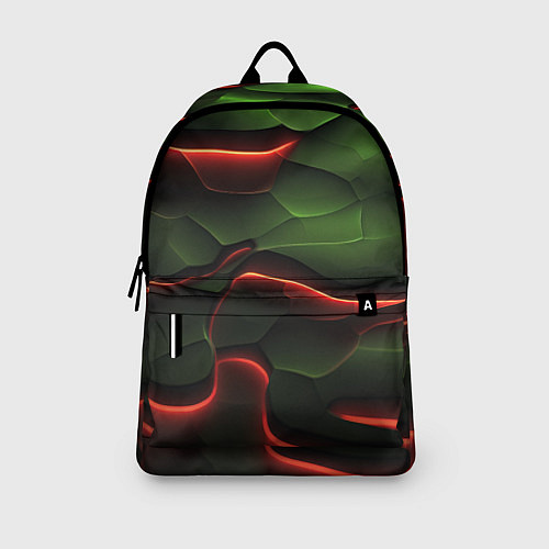 Рюкзак Объемные красно зеленые плиты / 3D-принт – фото 3