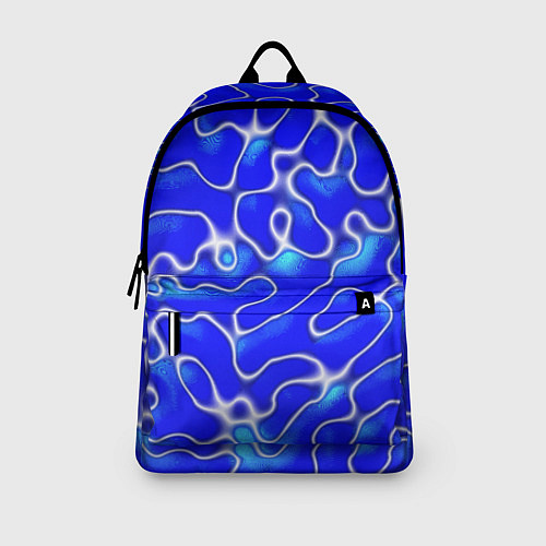 Рюкзак Синий волнистый рисунок / 3D-принт – фото 3