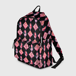 Рюкзак Клеточка black pink, цвет: 3D-принт