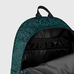 Рюкзак Паттерн мозаика зелёный, цвет: 3D-принт — фото 2