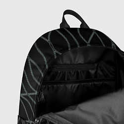Рюкзак Чёрный с кривыми линиями, цвет: 3D-принт — фото 2