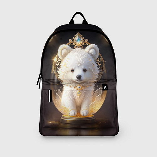 Рюкзак Белый медвежонок с фонариками / 3D-принт – фото 3