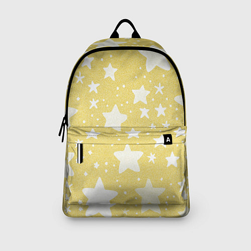 Рюкзак Большие звёзды жёлтый / 3D-принт – фото 3