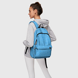 Рюкзак Звёздочки голубой паттерн, цвет: 3D-принт — фото 2