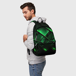 Рюкзак Зеленые неоновые плиты, цвет: 3D-принт — фото 2
