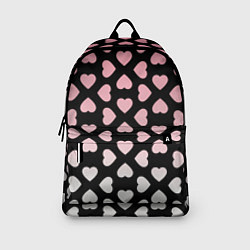 Рюкзак Розовые сердечки на чёрном, цвет: 3D-принт — фото 2