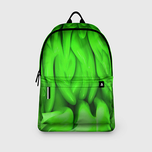 Рюкзак Зеленая абстрактная текстура / 3D-принт – фото 3