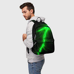 Рюкзак Зеленый разряд молнии, цвет: 3D-принт — фото 2