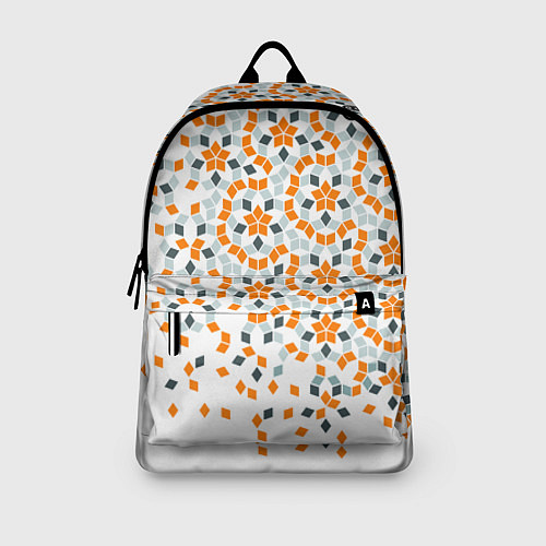 Рюкзак Плитки Пенроуза в оранжево серой палитре / 3D-принт – фото 3