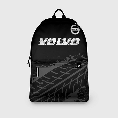 Рюкзак Volvo speed на темном фоне со следами шин: символ / 3D-принт – фото 3