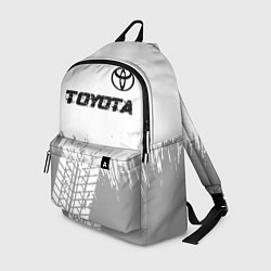 Рюкзак Toyota speed на светлом фоне со следами шин: симво, цвет: 3D-принт