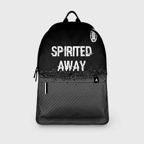 Рюкзак Spirited Away glitch на темном фоне: символ сверху / 3D-принт – фото 3