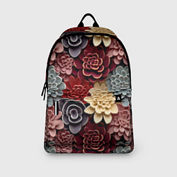 Рюкзак Объёмные цветы суккулента, цвет: 3D-принт — фото 2