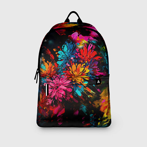 Рюкзак Краски и цветы / 3D-принт – фото 3