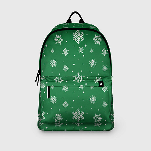 Рюкзак Hello winter green snow / 3D-принт – фото 3