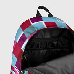 Рюкзак Ретро квадраты вишнёвые, цвет: 3D-принт — фото 2
