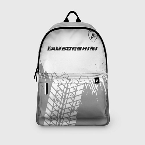 Рюкзак Lamborghini speed на светлом фоне со следами шин: / 3D-принт – фото 3