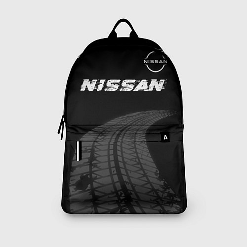Рюкзак Nissan speed на темном фоне со следами шин: символ / 3D-принт – фото 3