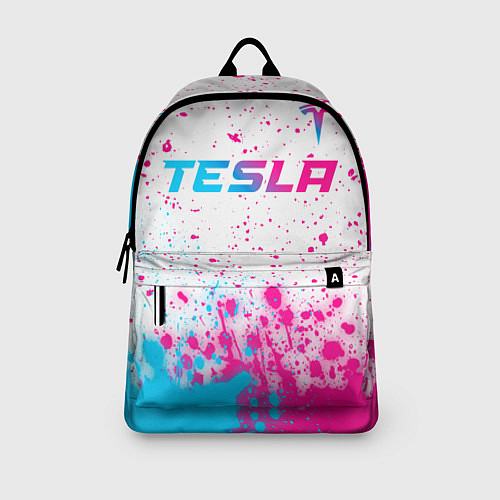 Рюкзак Tesla neon gradient style: символ сверху / 3D-принт – фото 3