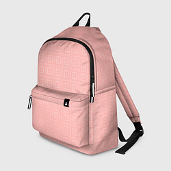 Рюкзак Бледно-розовый с квадратиками, цвет: 3D-принт