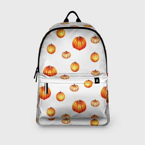 Рюкзак Оранжевые тыквы - паттерн / 3D-принт – фото 3