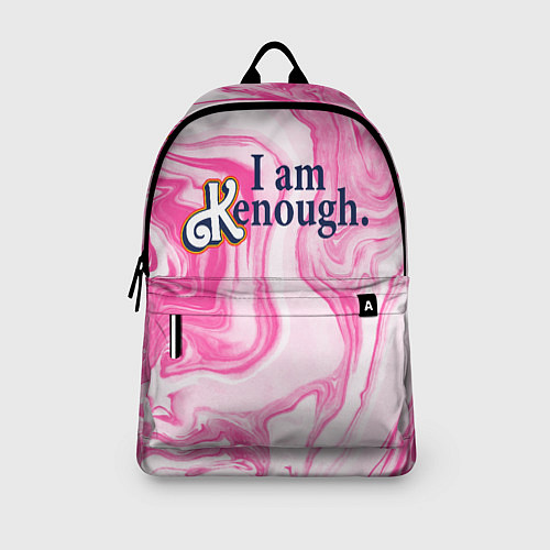 Рюкзак I am kenough - розовые разводы краски / 3D-принт – фото 3