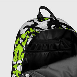 Рюкзак Абстракция чёрно-зелёная, цвет: 3D-принт — фото 2