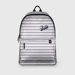Рюкзак Кен - серые и белые полосы, цвет: 3D-принт — фото 2