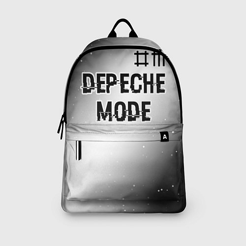 Рюкзак Depeche Mode glitch на светлом фоне: символ сверху / 3D-принт – фото 3