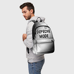 Рюкзак Depeche Mode glitch на светлом фоне: символ сверху, цвет: 3D-принт — фото 2