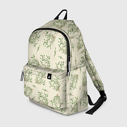 Рюкзак Веточки с зелеными листьями, цвет: 3D-принт