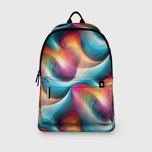 Рюкзак Волнообразная разноцветная абстракция / 3D-принт – фото 3