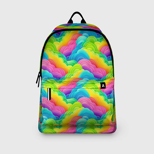 Рюкзак Разноцветные облака из бумаги паттерн / 3D-принт – фото 3