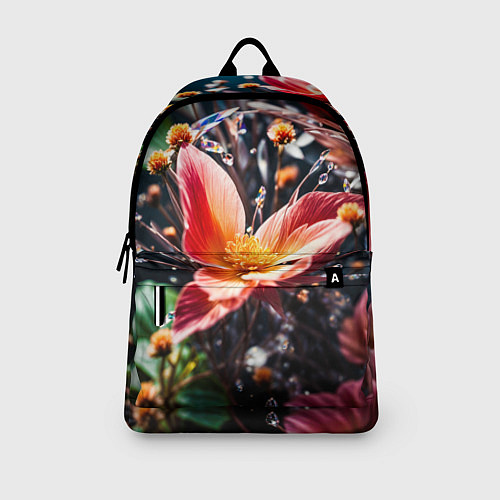 Рюкзак Красный цветок капли / 3D-принт – фото 3