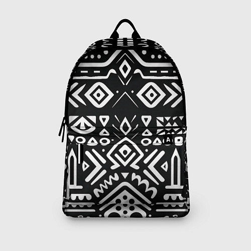 Рюкзак Черно-белый абстрактный паттерн / 3D-принт – фото 3