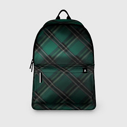 Рюкзак Тёмно-зелёная диагональная шотландская клетка, цвет: 3D-принт — фото 2