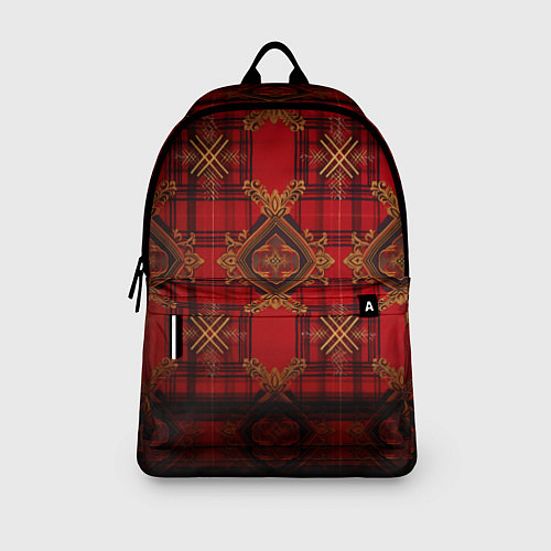 Рюкзак Красная шотландская клетка royal stewart / 3D-принт – фото 3