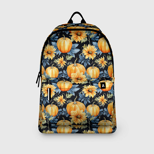 Рюкзак Паттерн тыквы и цветы / 3D-принт – фото 3