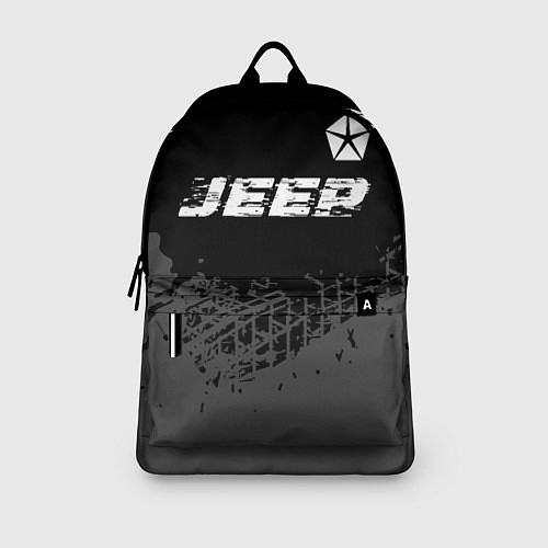 Рюкзак Jeep speed на темном фоне со следами шин посередин / 3D-принт – фото 3