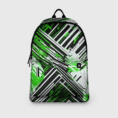 Рюкзак Киберпанк линии белые и зелёные / 3D-принт – фото 3