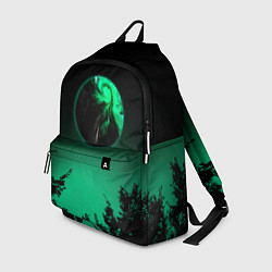 Рюкзак Неоновая зеленая луна, цвет: 3D-принт