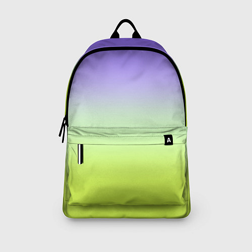 Рюкзак Фиолетовый мятный и желто-зеленый градиент / 3D-принт – фото 3