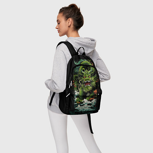 Рюкзак Зеленый дракон символ года / 3D-принт – фото 6